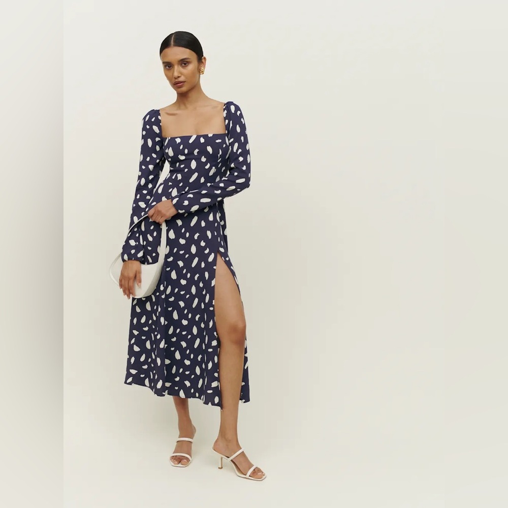 Reformation Sigmund Dress Splatter - Size 4